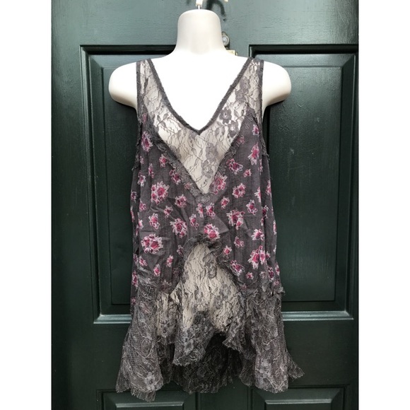 Free People Tops - ✨ NWT Free People Floral Lace Boho Tank